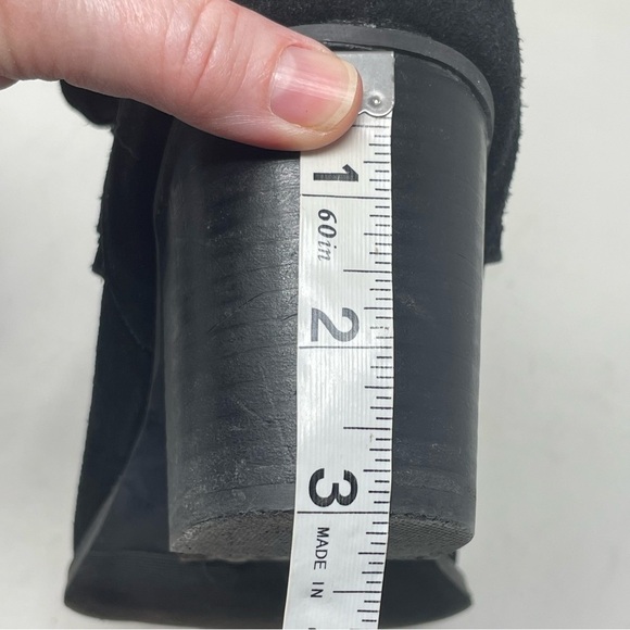 Torrid Ankle Booties Strappy detail Stacked 3” Heels Side Zip Black sz 10 - Picture 12 of 12